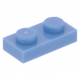 LEGO lapos elem 1x2, középkék (3023)